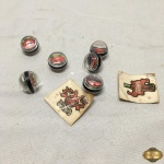 Lote de 6 Futgudes e 2 tatuagens da Coca-Cola.
