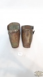 Par de  Sapatas , floreiras em Bronze.Medidas: Maior 9 cm larg x 23 cm comprimento Menor 8 cm x 19 cm comprimento x  8 altura