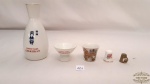 Lote 5 Miniaturas em Porcelana Diversas. Medidas: menor 2cm de altura e 15cm de altura .