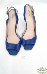 Sandalia   feminina salto   12 couro croco azul , marca ATeen . tamanho 38