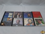 Lote de 8 cd's originais, composto de títulos nacionais e internacionais. Como Franz Listzt, Pavarotti, etc.