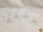 Jogo de 4 taças de vinho em cristal da década de 20, possivelmente Bacarat. Medindo 13,5cm de altura.