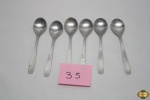 Jogo de 6 colheres de café em aço inox Tramontina.