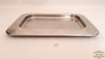 Bandeja  Retangular em  aço Inox Medida: 26 cm