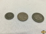 Lote de 3 moedas brasileiras de Réis.