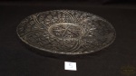 Antigo prato de bolo  ou pudim em vidrao.Medidas: 28 cm diâmetro.