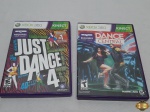 Lote de 2 jogos para Kinect do Xbox 360, composto de Just Dance 4 e Dance Central.