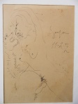 Ivan Serpa 1923 - 1973 desenho  erótico caneta s/ papel serie "mulheres e bicho" datado 1972 medindo  24 x 33 cm
