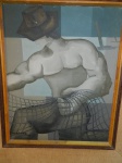 Aguillar  " Pescador "  óleo s/ tela datado 1978  medindo 40 x 33  cm