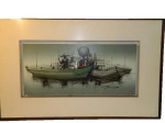 " Marinha "óleo s/ Eucatex   55 x 25 cm assinado
