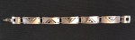 Pulseira unissex em prata de lei com desenhos vazados. Med 18 cm.