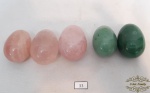 5 Ovos Decorativos em Pedras Diversas. Medidas: Maior 5 comprimento x 7 altura , menor 4 comprimento x 6 altura