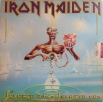 LP IRON MAIDEN - SEVENTH SON OF A SEVENTH SON / GRAVADORA EMI-ODEON / 1988 / CAPA NO ESTADO CONFORME FOTO