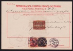 Brasil 1913 - Vale Postal no valor de 50$000 réis com selos de depósito e selos para o porte de correio! Carimbo do Correio do Pará.