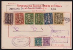 Brasil 1919 - Vale Postal no valor de 254$600 réis com selos de depósito e selos para o porte de correio!