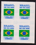 Brasil - Comprovante de franqueamento, selo em quadra sem carimbo, autocolante. Valor facial de R$ 7,80. Valor de catálogo em R$ 40,00.