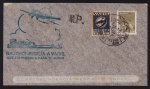 Brasil 1934 - Envelope VARIG com selo Varig e selo Vovó. Raro carimbo do gaúcho em azul na frente do envelope!