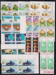 Brasil - Seleção de 12 quadras modernas de selos comemorativos, sem carimbo, todas diferentes. Valor de catálogo acima de R$ 40,00.