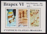 Brasil 1985 - Pinturas Rupestres,  bloco filatélico sem carimbo com goma!