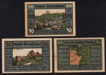 Alemanha 1921 - Rara série de 3 notgelds em grande formato em perfeito estado de conservação!