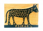 Conjunto de matrizes do grande artista J. Borges - Peças em madeira assinada. - Medidas: 17 x 12 cm - Arte popular