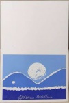 Gravura Aldemir martins com o tema Ipanema na cor azul. Medidas: 22 x 15 cm