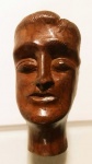 Ex voto antigo em madeira encerada representando cabeça - medidas: 10,6 cm - Arte popular