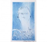 Gravura Aldemir martins representando mulher assinado e datado 2000. Medidas: 33 x 19 cm