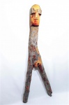 Zé Bezerra - Arte popular / Homem / Grandiosa escultura em madeira / 112 cm / assinada JB