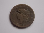 KM#45 - ANTIGA MOEDA DE COBRE ( U.S.A ) DE 1 CÊNTIMO  DO ANO DE 1833 , PEÇA COM DIÂMETRO DE 29,0 mm  ( BC )