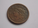 KM#45 - ANTIGA MOEDA DE COBRE ( U.S.A ) 1 CÊNTIMO DO ANO DE 1839 , PEÇA COM DIÂMETRO DE 29,0 mm ESCASSA