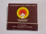 FILUMENIA - ANTIGA CAIXA DE FÓSFOROS DE BOLSO " SIEMENS " CONTEM OS PALITOS