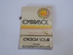 FILUMENIA - ANTIGA CAIXA DE FÓSFOROS DE BOLSO " EMBRASOL - ENERGIA SOLAR "