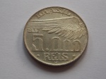 P#722 - ANTIGA MOEDA DE PRATA DO BRASIL ( REPÚBLICA ) 5.000 RÉIS DO ANO DE 1937  FORAM CUNHADAS SOMENTE 414.000 PEÇAS / PEÇA EM EXCELENTE ESTADO DE CONSERVAÇÃO