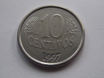 BRASIL - MOEDA DE 10 CENTAVOS DO ANO DE 1997 ( SOB ) COM CUNHO DUPLICADO