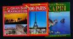 LIVROS (3) - "EL GRAN SUR DE MARRUECOS" - Marruecos, Editorial Fisa Escudo de Oro, 80p., ilustrado, grande formato, "TODO PARIS" - Florencia, Casa Editrice Bonechi, 125p., ilustrado, grande formato, "ARTE E HISTORIA DE CAPRI" - 1990, Florencia, Casa Editrice Bonechi, 125p., ilustrado, brochuras.