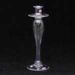 Grande castiçal estilo art deco, em vidro murano translucido, alt. 36cm.
