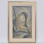 L. MARCON - "Nú Feminino" Óleo sobre tela assinado no CID e datado de 1976. Med: 71 x 43cm