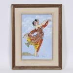 CLARA - "Sem Título" Pintura sobre placa de porcelana assinado no CID, datado de 1976 e medindo:  22 x 33cm