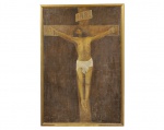 ESCOLA EUROPÉIA - SEM ASSINATURA - Cristo Crucificado - Óleo sobre tela Medindo: 150 x 100cm - Século XIX