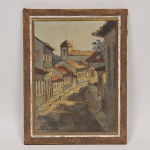 ROBERTO ALMEIDA  Casario, óleo sobre tela, assinado no canto inferior esquerdo. Med.: 31x23 cm.