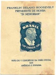 MP356 - Bloco Brasil - B012A - Filigrana na Margem - 1949 - Franklin Delano Roosevelt - MINT - Preco Catalogo  - 150 UFs 
