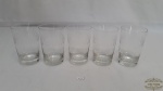 5 Copos longos em Cristal Lapidação Gota. Medida:11 cm de altura 7 diametro 5 copos vidro