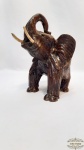 Enfeite escultura em madeira,  de  lei representando elefante