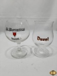 Lote composto de uma taça da Duvel e uma taça da St. Bernardus para colecionador. Medindo o maior 16,5cm de altura.