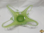Enfeite, fruteira, centro de mesa da Cristalli, artesanato em cristal. Medindo 43cm de diâmetro x 15cm de altura.