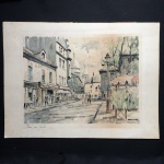 HERBELOT - "Place du Tertre" Belíssima aquarela medindo 33,5 cm x 45 cm. Presença de pequenas manchas do tempo, nada que tire a beleza do exemplar.  Nas décadas de 40, 50 e 60, o pintor Herbelot tornou-se conhecido por retratar cenas de Paris através de delicadas aquarelas. Pouco se conhece sobre a vida pessoal deste artista francês, visto que Herbelot era um pseudônimo.
