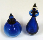 Conjunto de garrafas de cristal azul 22x28cm - 12193
