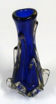 Vaso de cristal murano nos tons azuis 16x31cm