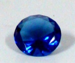 Peça em forma de diamante azulado 6x6cm fino acabamento